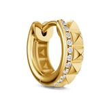 David Yurman Petite Pave Two Row Hoop Earrings In 18ct Yellow Gold With Diamonds, 11.2mm