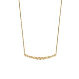 David Yurman Petite Pave Tapered Bar Necklace In 18ct Yellow Gold With Diamonds, 1mm