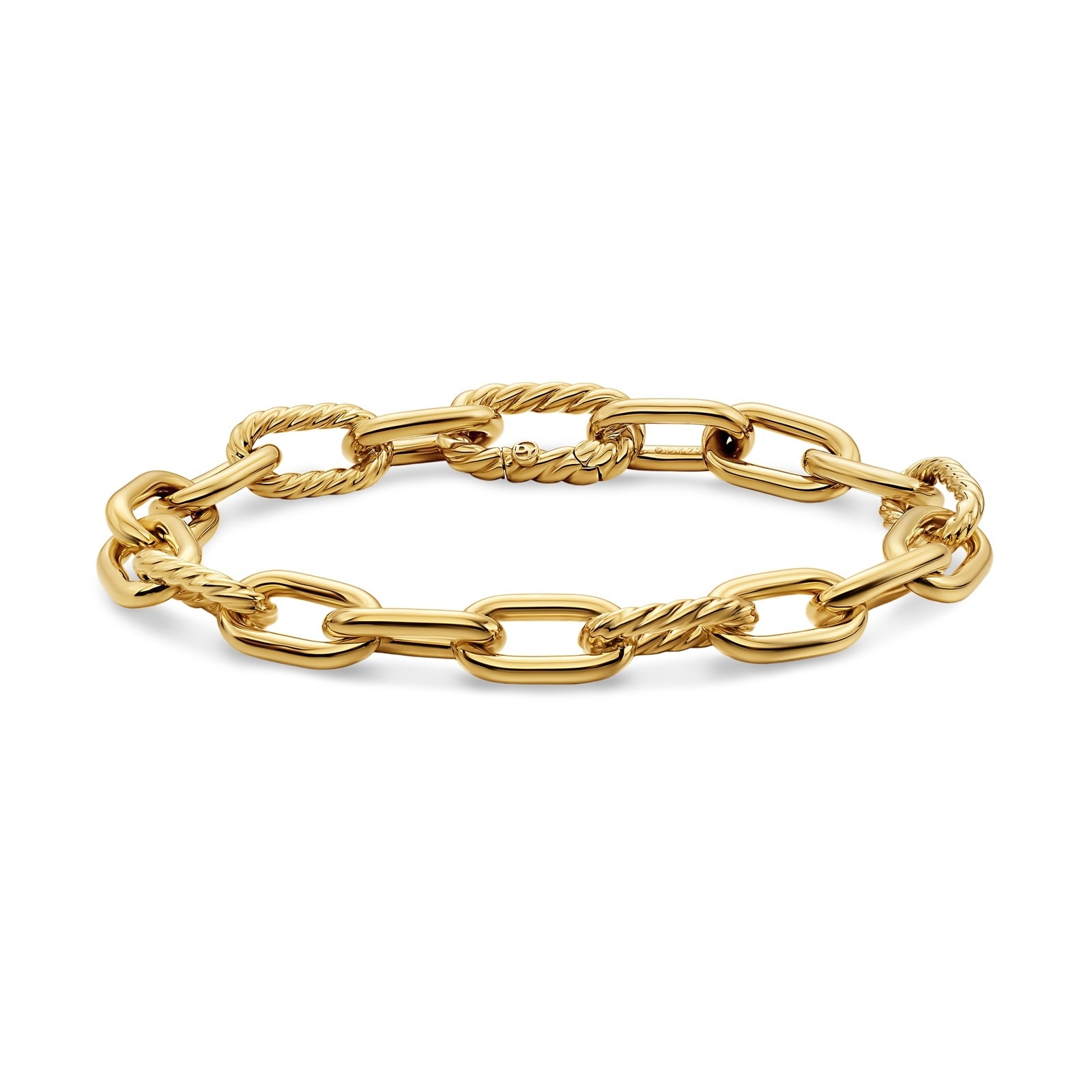 David Yurman DY Madison® Chain Bracelet in 18ct Yellow Gold, 8.5mm - Size Medium