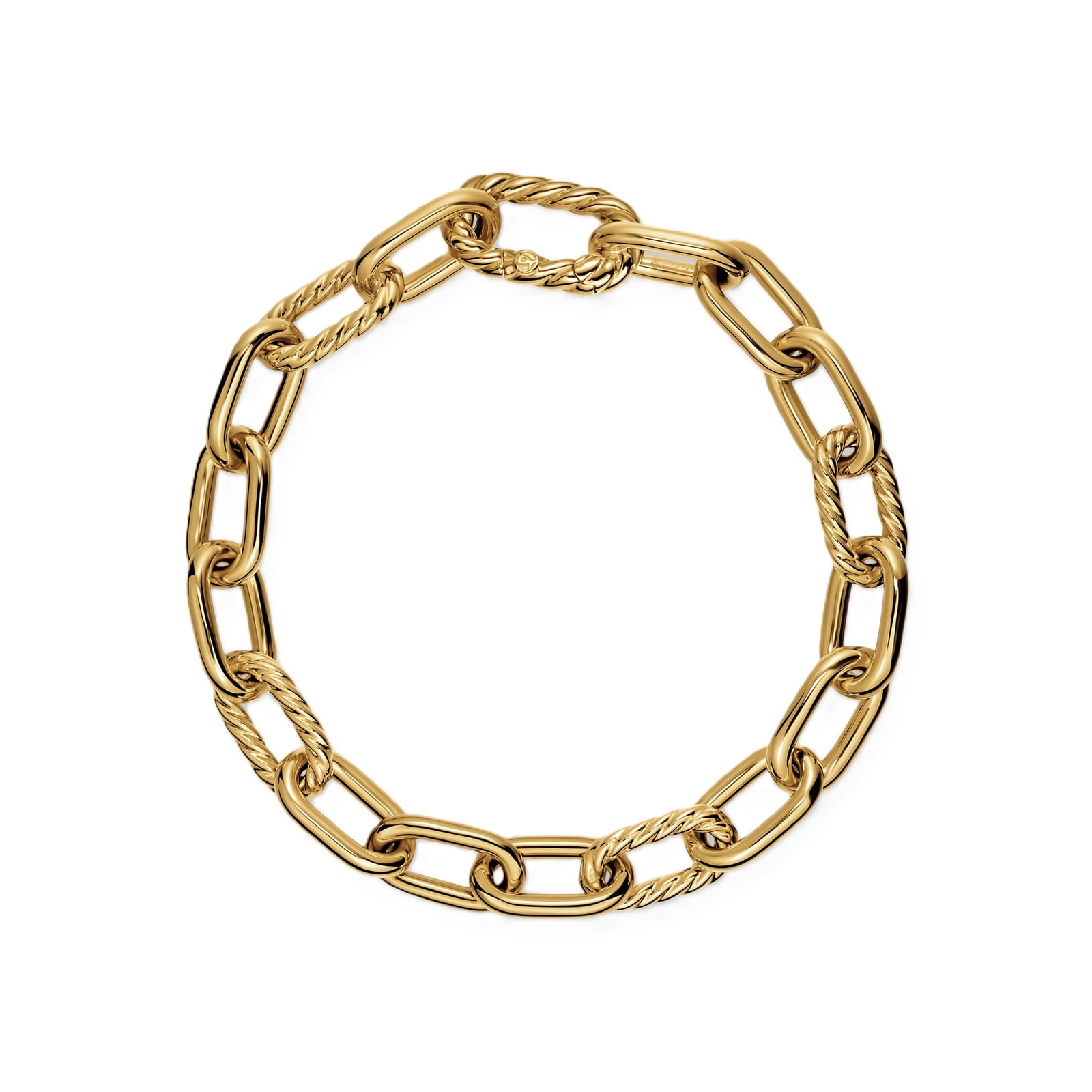 David Yurman DY Madison® Chain Bracelet in 18ct Yellow Gold, 8.5mm - Size Medium