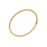 David Yurman Micro Pave Bracelet In 18ct Yellow Gold With Diamonds, 2mm - Size Medium