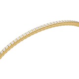 David Yurman Micro Pave Bracelet In 18ct Yellow Gold With Diamonds, 2mm - Size Medium