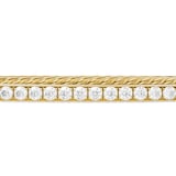 David Yurman Micro Pave Bracelet In 18ct Yellow Gold With Diamonds, 2mm - Size Medium