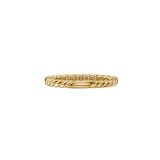 David Yurman Petite Pave Band Ring In 18ct Yellow Gold With Diamonds, 2.3mm - Ring Size 6