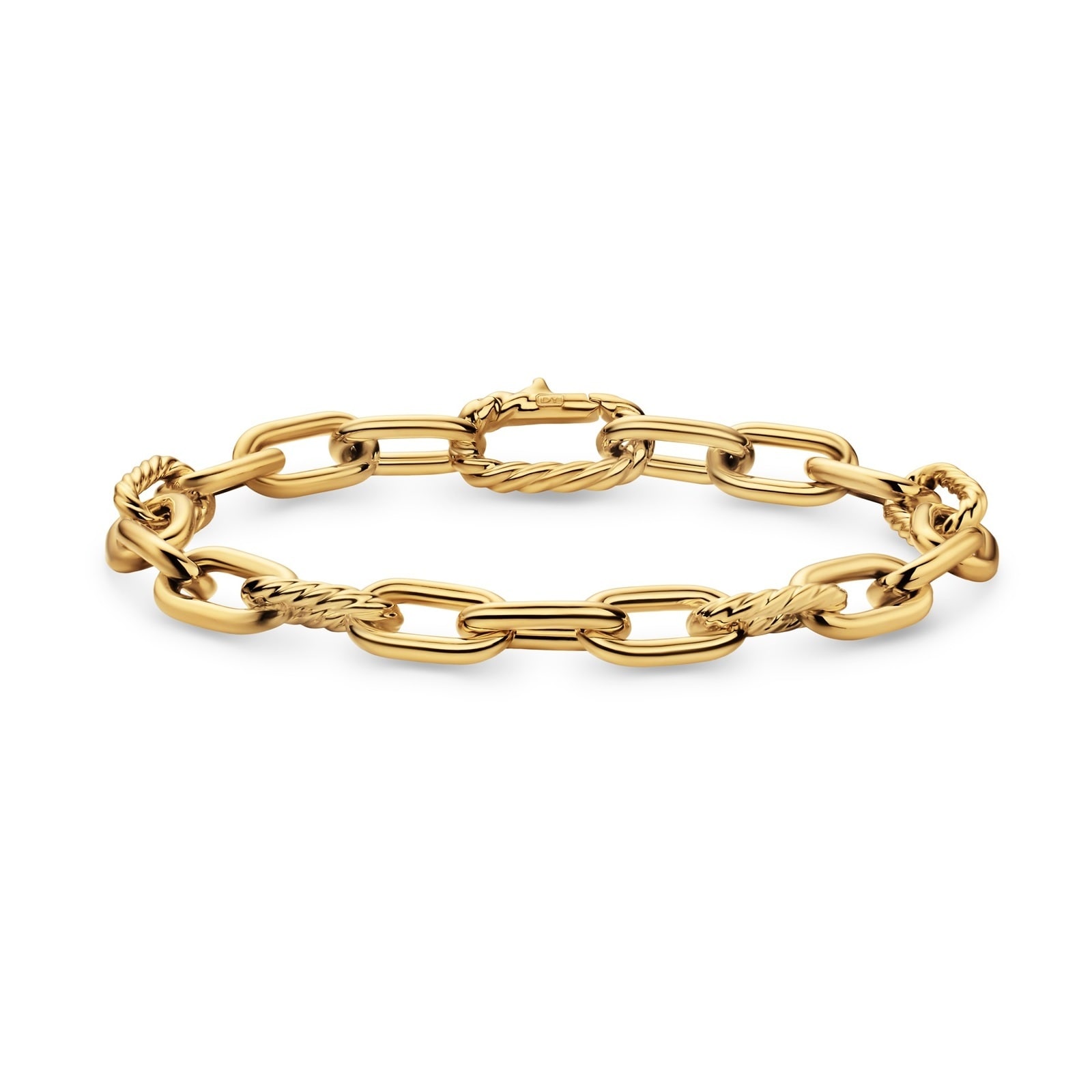 David Yurman DY Madison® Chain Bracelet in 18ct Yellow Gold, 8.5mm - Size Medium