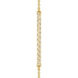 David Yurman Sculpted Cable Bar Chain Bracelet In 18ct Yellow Gold With Diamonds, 2mm