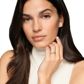 David Yurman DY Cable Band Ring In 18ct Yellow Gold, 3mm David Yurman DY Cable Band Ring In 18ct Yellow Gold, 3mm