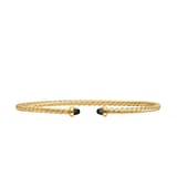 David Yurman Micro Cablespira® Flex Bracelet In 18ct Yellow Gold With Black Onyx, 2.6mm