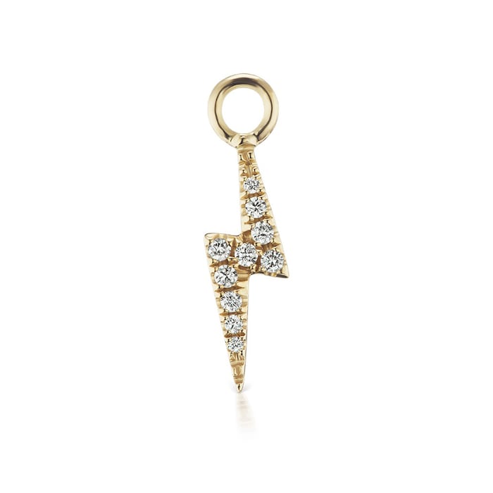 Maria Tash 18ct Yellow Gold Diamond 0.04ct Lightning Bolt Earring Charm