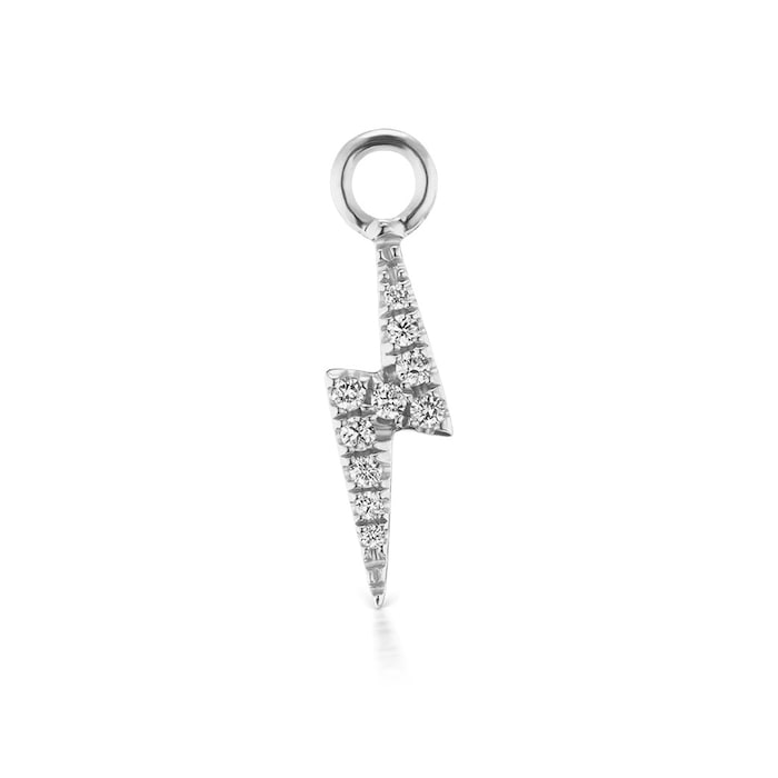 Maria Tash 18ct White Gold Diamond 0.04ct Lightning Bolt Earring Charm