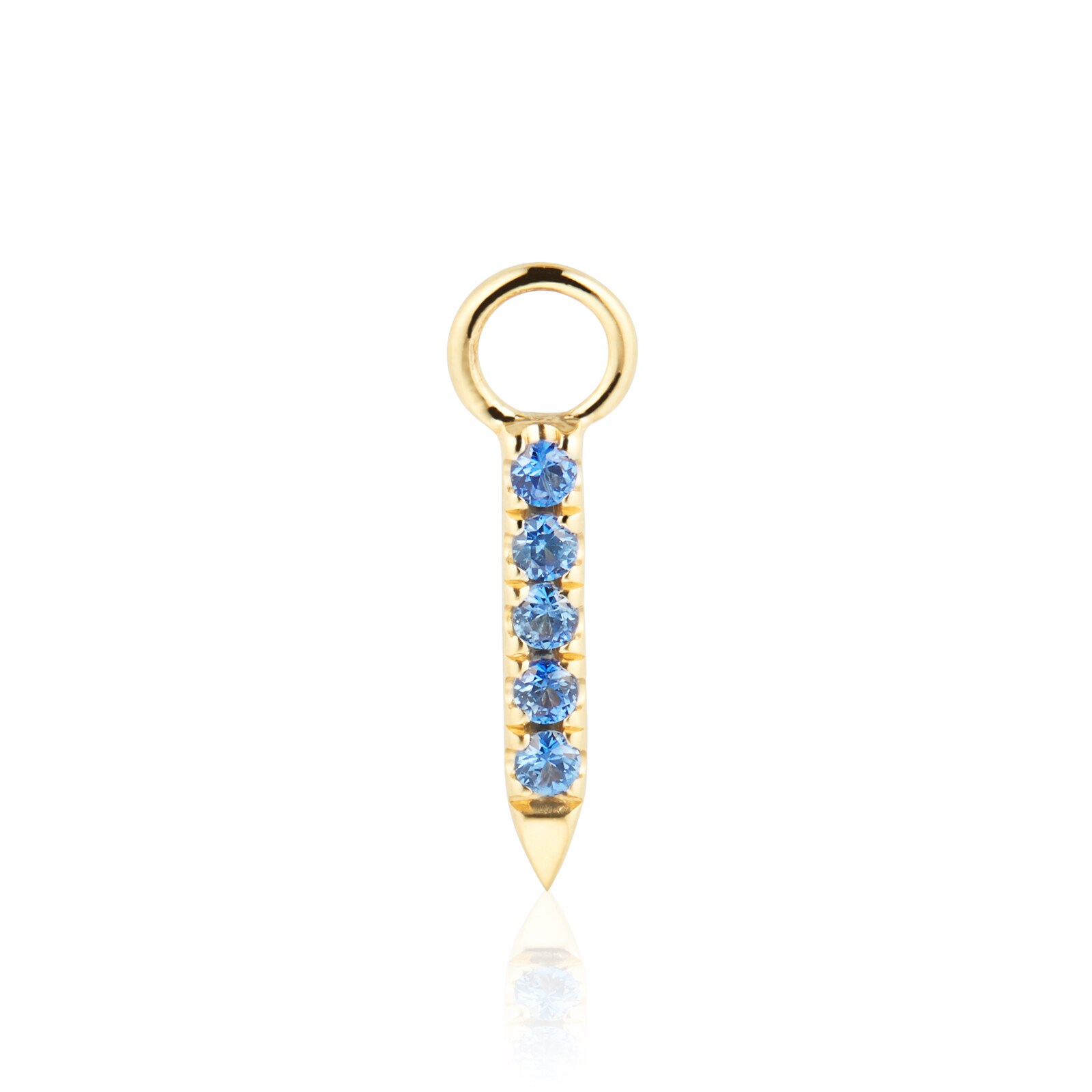 Maria Tash 18ct Yellow Gold 7mm Diamond 0.02ct Double Sided Bar Earring Charm Maria Tash 18ct Yellow Gold 7mm Diamond 0.02ct Double Sided Bar Earring Charm