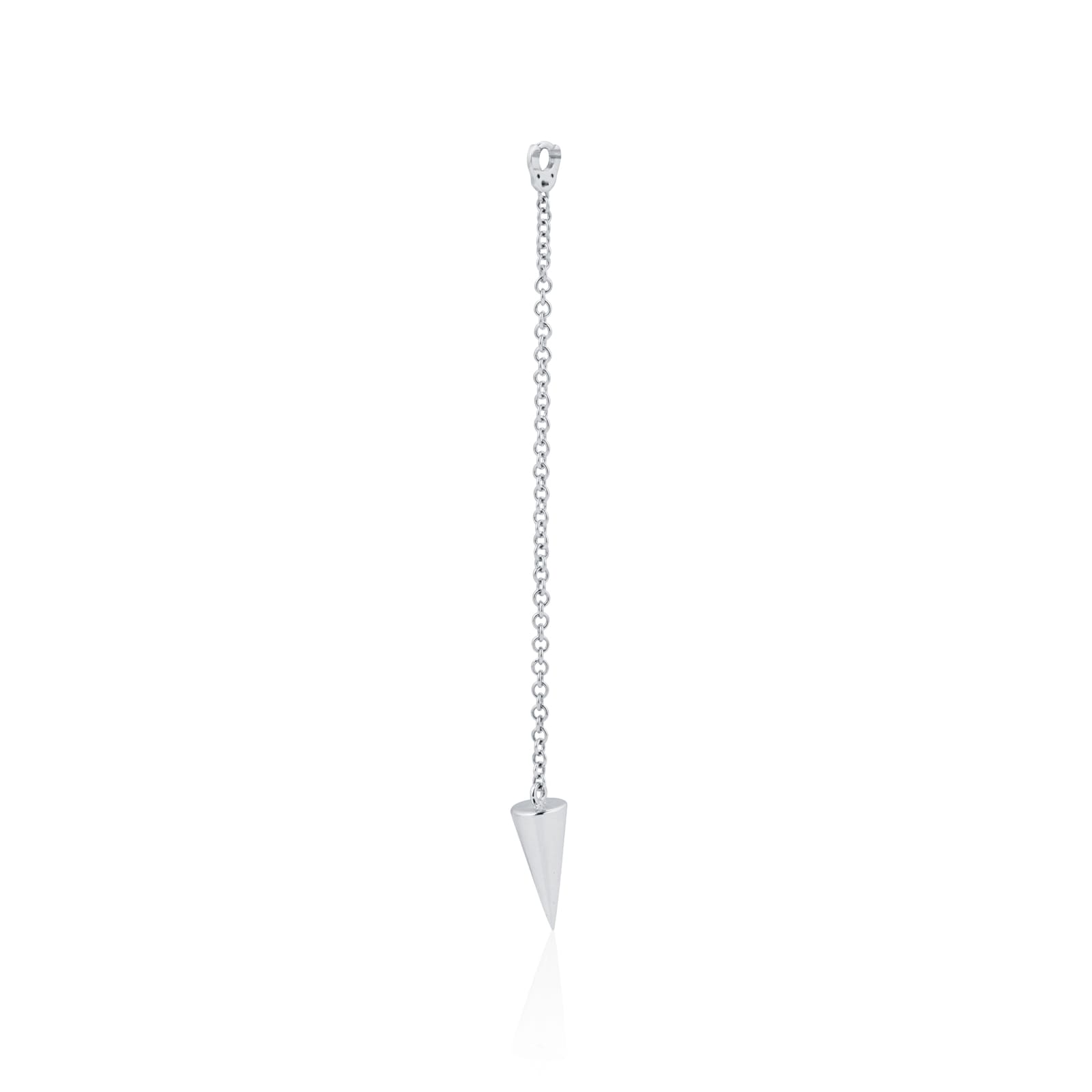 14ct White Gold 40mm Large Spike Earring Charm