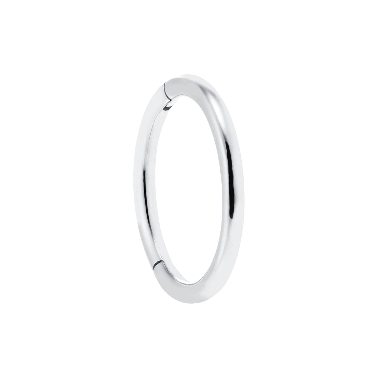 Maria Tash 14ct White Gold 8mm Plain Single Hoop Earring