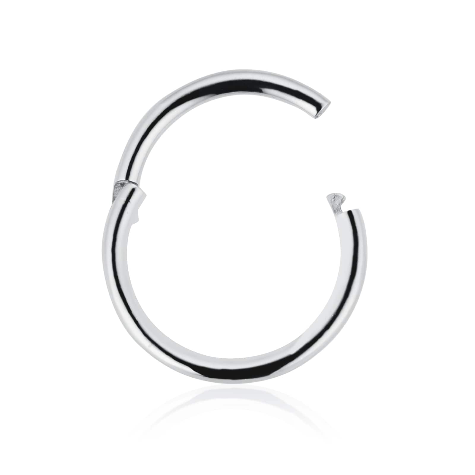 Maria Tash 14ct White Gold 8mm Plain Single Hoop Earring