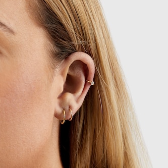 Maria Tash 14ct Yellow Gold 9.5mm Plain Single Hoop Earring Maria Tash 14ct Yellow Gold 9.5mm Plain Single Hoop Earring