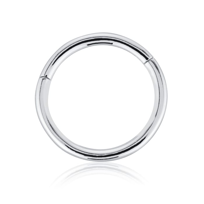 Maria Tash 14ct White Gold 9.5mm Plain Single Hoop Earring