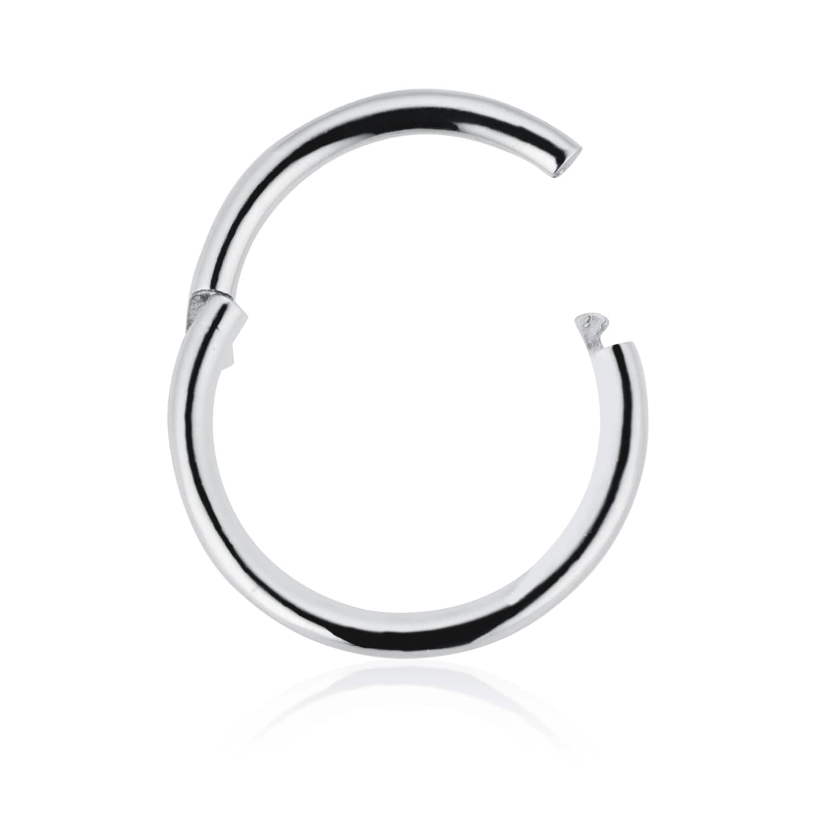 Maria Tash 14ct White Gold 9.5mm Plain Single Hoop Earring