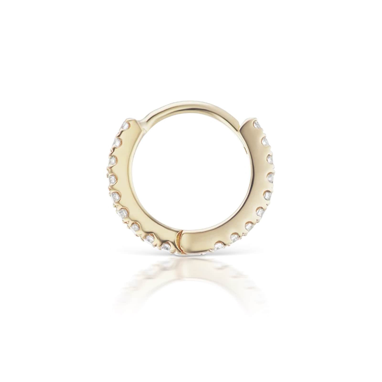 Maria Tash 18ct Yellow Gold 6.5mm Diamond 0.08ct Eternity Single Hoop Earring Maria Tash 18ct Yellow Gold 6.5mm Diamond 0.08ct Eternity Single Hoop Earring