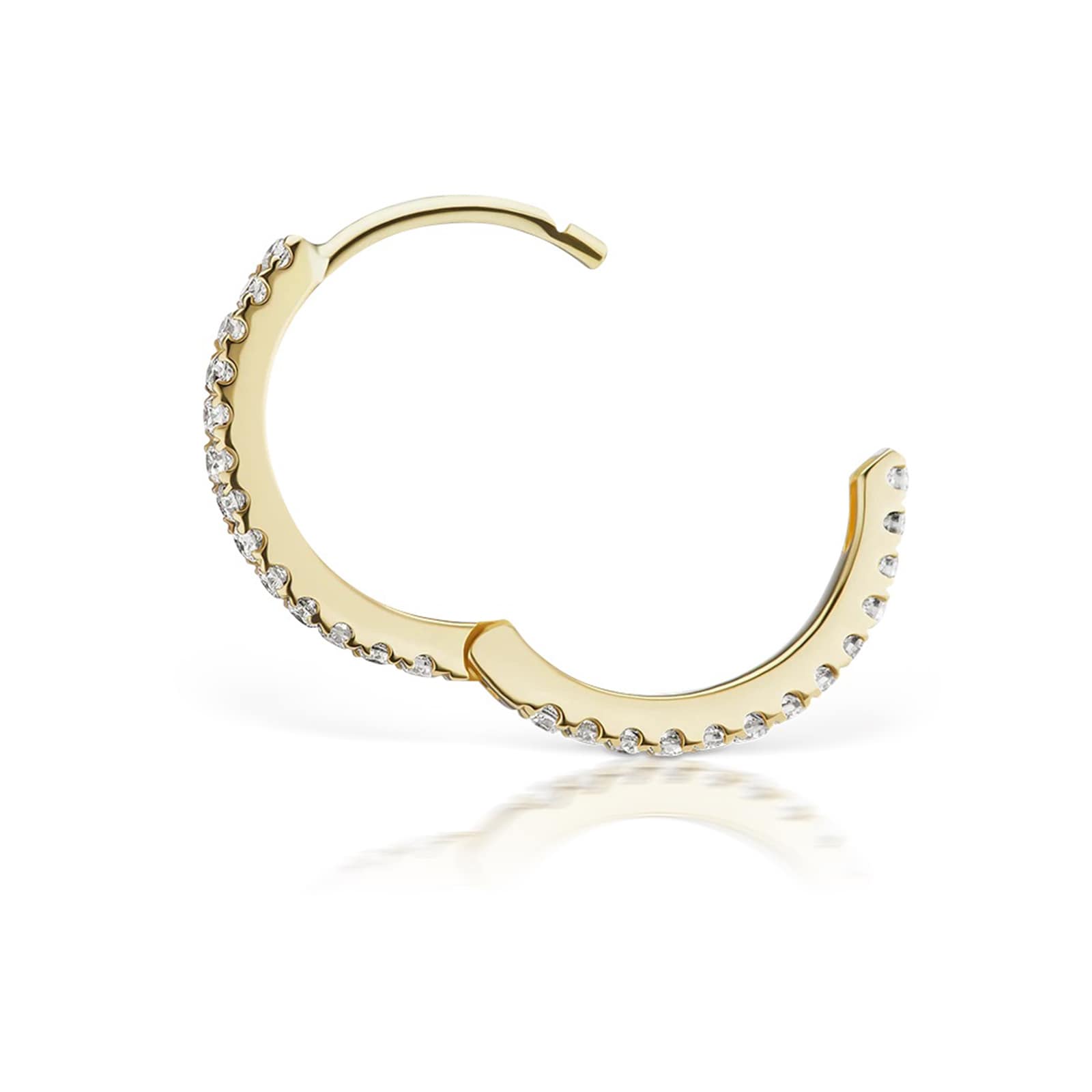 Maria Tash 18ct Yellow Gold 6.5mm Diamond 0.08ct Eternity Single Hoop Earring Maria Tash 18ct Yellow Gold 6.5mm Diamond 0.08ct Eternity Single Hoop Earring
