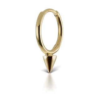 Maria Tash 14ct Yellow Gold 8mm Short Spike Single Hoop Earring