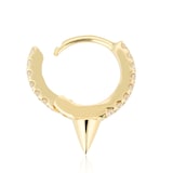 Maria Tash 18ct Yellow Gold 8mm Short Spike Diamond 0.08ct Single Hoop Earring