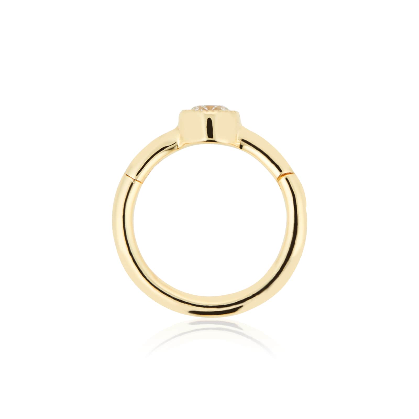 Maria Tash 18ct Yellow Gold 6.5mm Scalloped Diamond 0.03ct Single Hoop Earring Maria Tash 18ct Yellow Gold 6.5mm Scalloped Diamond 0.03ct Single Hoop Earring