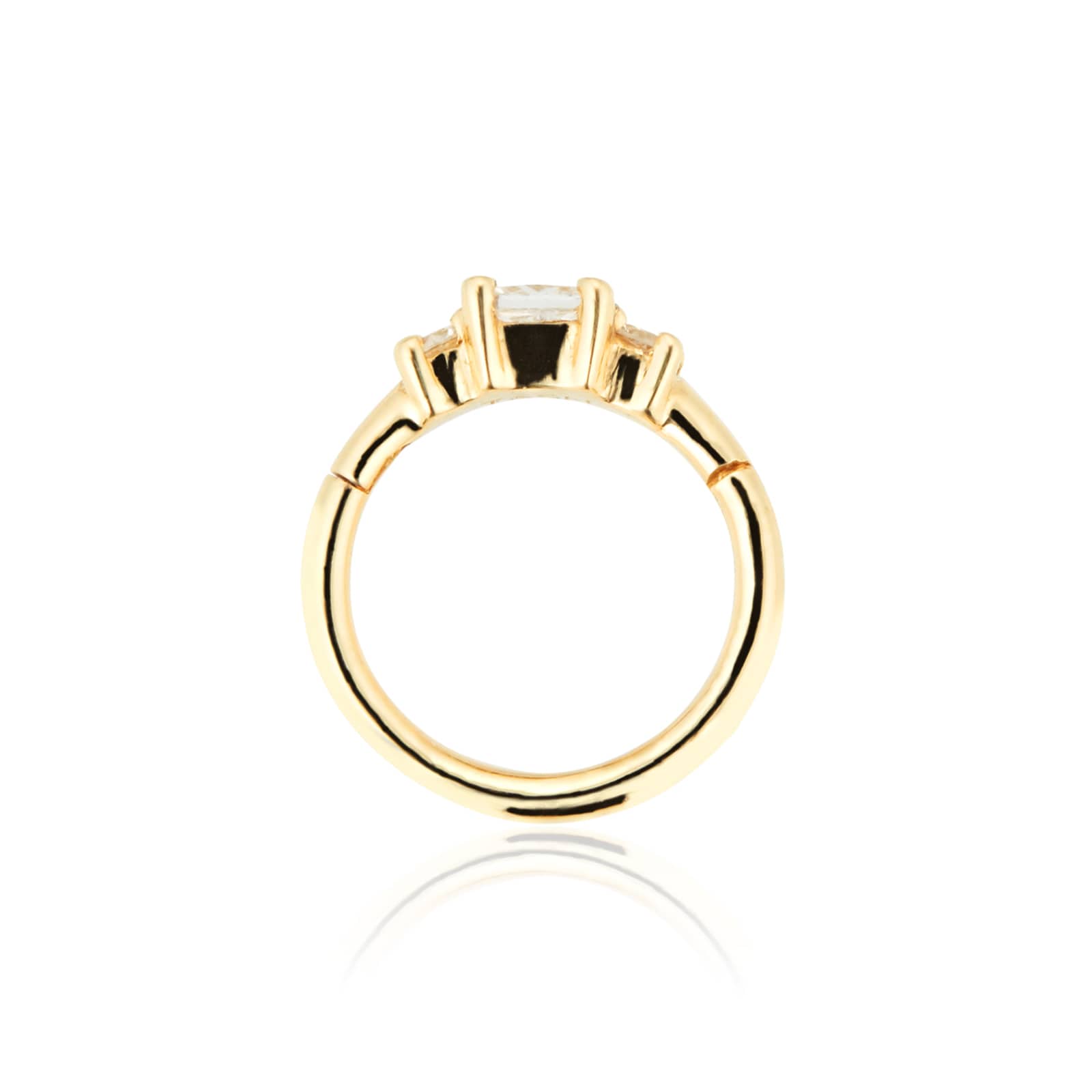 Maria Tash 18ct Yellow Gold 6.5mm Diamond 0.09ct Single Hoop Earring