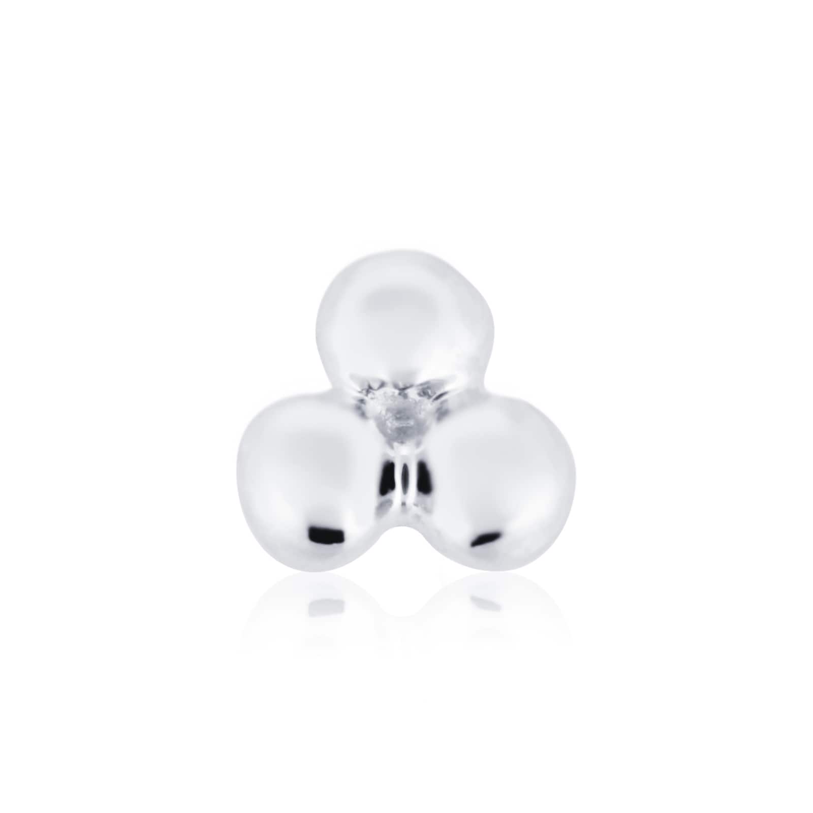 Maria Tash 14ct White Gold Ball Trinity Ball Threaded Stud Earring Maria Tash 14ct White Gold Ball Trinity Ball Threaded Stud Earring