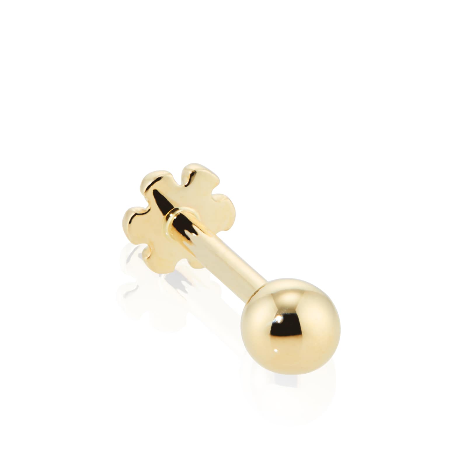 Maria Tash 14ct Yellow Gold Ball Single Threaded Stud Earring