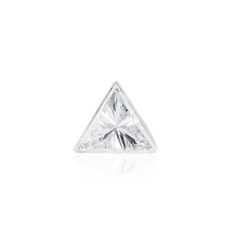 Maria Tash 18ct White Gold Triangle 0.03ct Diamond Single Threaded Stud Earring Maria Tash 18ct White Gold Triangle 0.03ct Diamond Single Threaded Stud Earring
