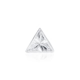 Maria Tash 18ct White Gold Triangle 0.03ct Diamond Single Threaded Stud Earring