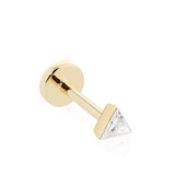 Maria Tash 18ct Yellow Gold Triangle 0.05ct Diamond Single Threaded Stud Earring