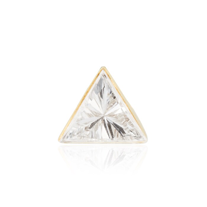 Maria Tash 18ct Yellow Gold Triangle 0.05ct Diamond Single Threaded Stud Earring