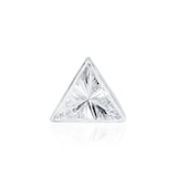Maria Tash 18ct White Gold Triangle 0.05ct Diamond Single Threaded Stud Earring