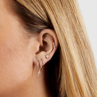 Maria Tash 18ct Yellow Gold 0.12ct Diamond Star Single Threaded Stud Earring
