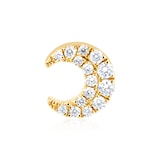 Maria Tash 18ct Yellow Gold 0.06ct Diamond Moon Single Threaded Stud Earring