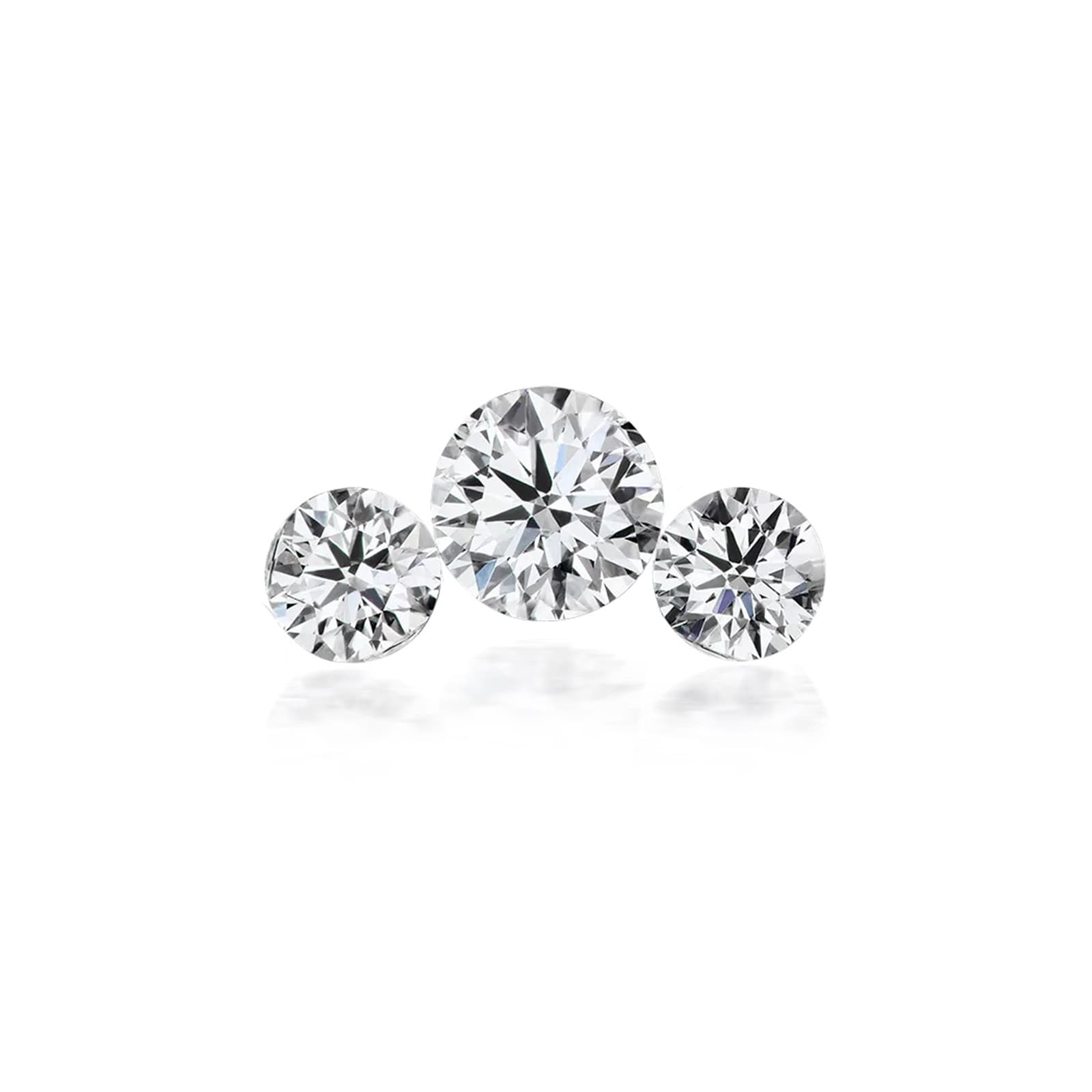 Maria Tash 18ct White Gold Invisible Set 0.28ct Diamond Single Threaded Stud Earring Maria Tash 18ct White Gold Invisible Set 0.28ct Diamond Single Threaded Stud Earring