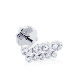37910086 - 18ct White Gold Invisible Set 0.39ct Diamond Single Threaded Stud Earring