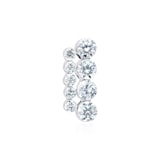 Maria Tash 18ct White Gold Invisible Set 0.39ct Diamond Single Threaded Stud Earring