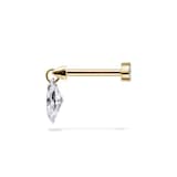 Maria Tash 18ct Yellow Gold Marquise 0.22ct Diamond Single Threaded Stud Earring