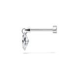 Maria Tash 18ct White Gold Marquise 0.22ct Diamond Single Threaded Stud Earring