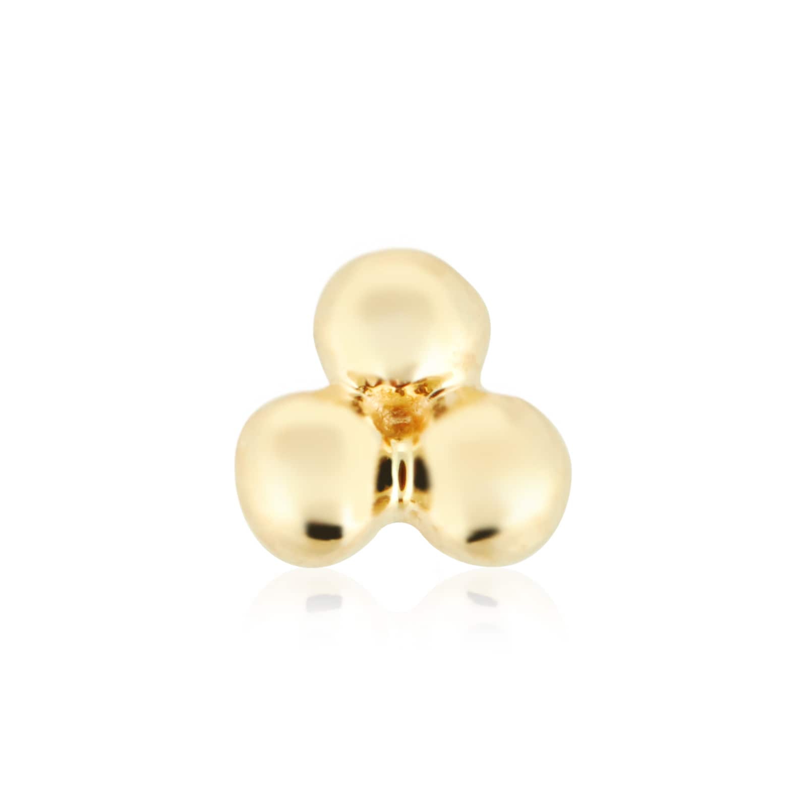 Maria Tash 14ct Yellow Gold Ball Trinity Single Traditional Stud Earring