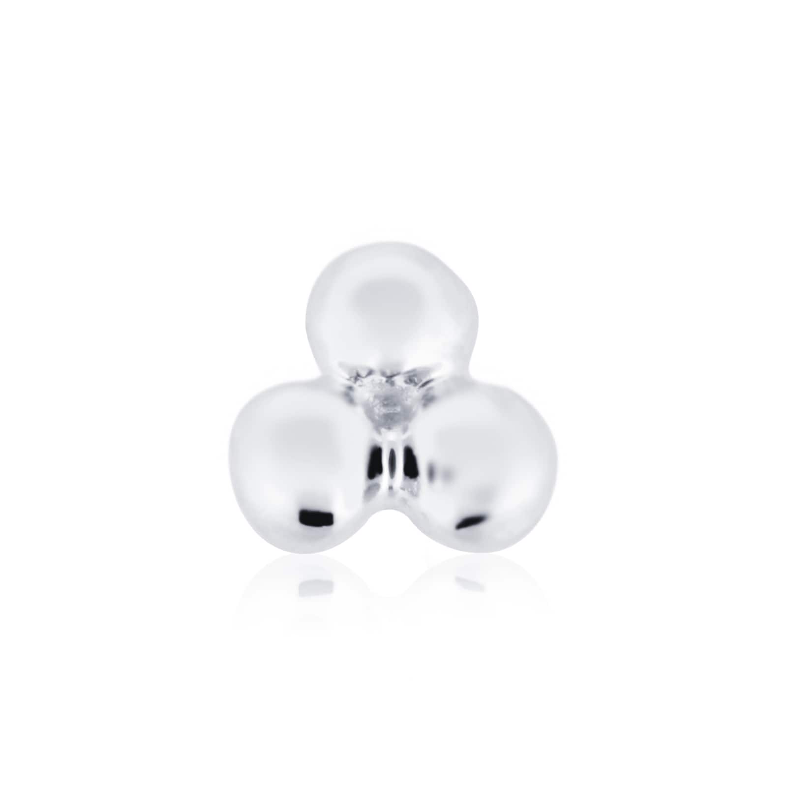 Maria Tash 14ct White Gold Ball Trinity Single Traditional Stud Earring Maria Tash 14ct White Gold Ball Trinity Single Traditional Stud Earring