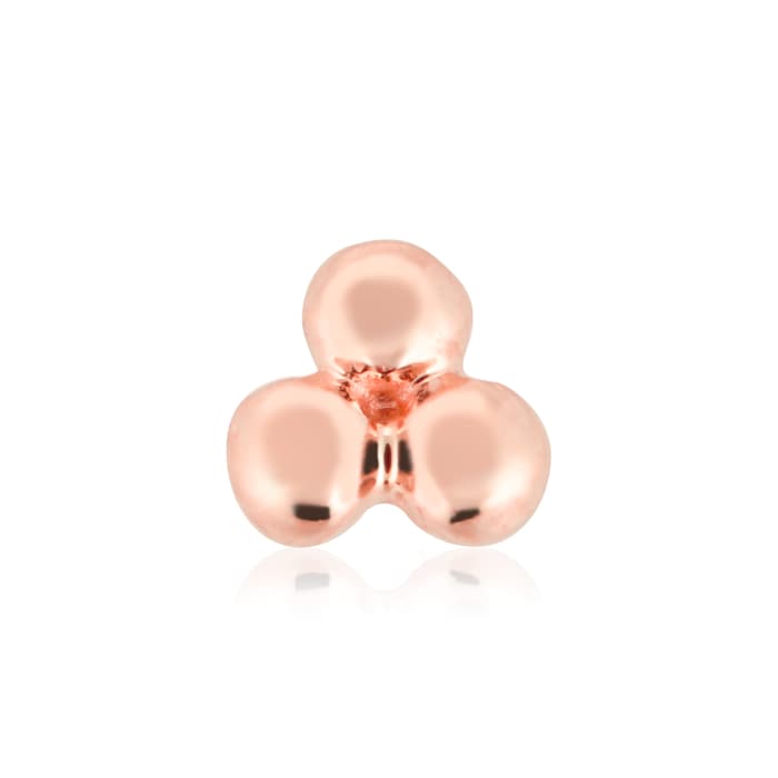 Maria Tash 14ct Rose Gold Ball Trinity Single Traditional Stud Earring