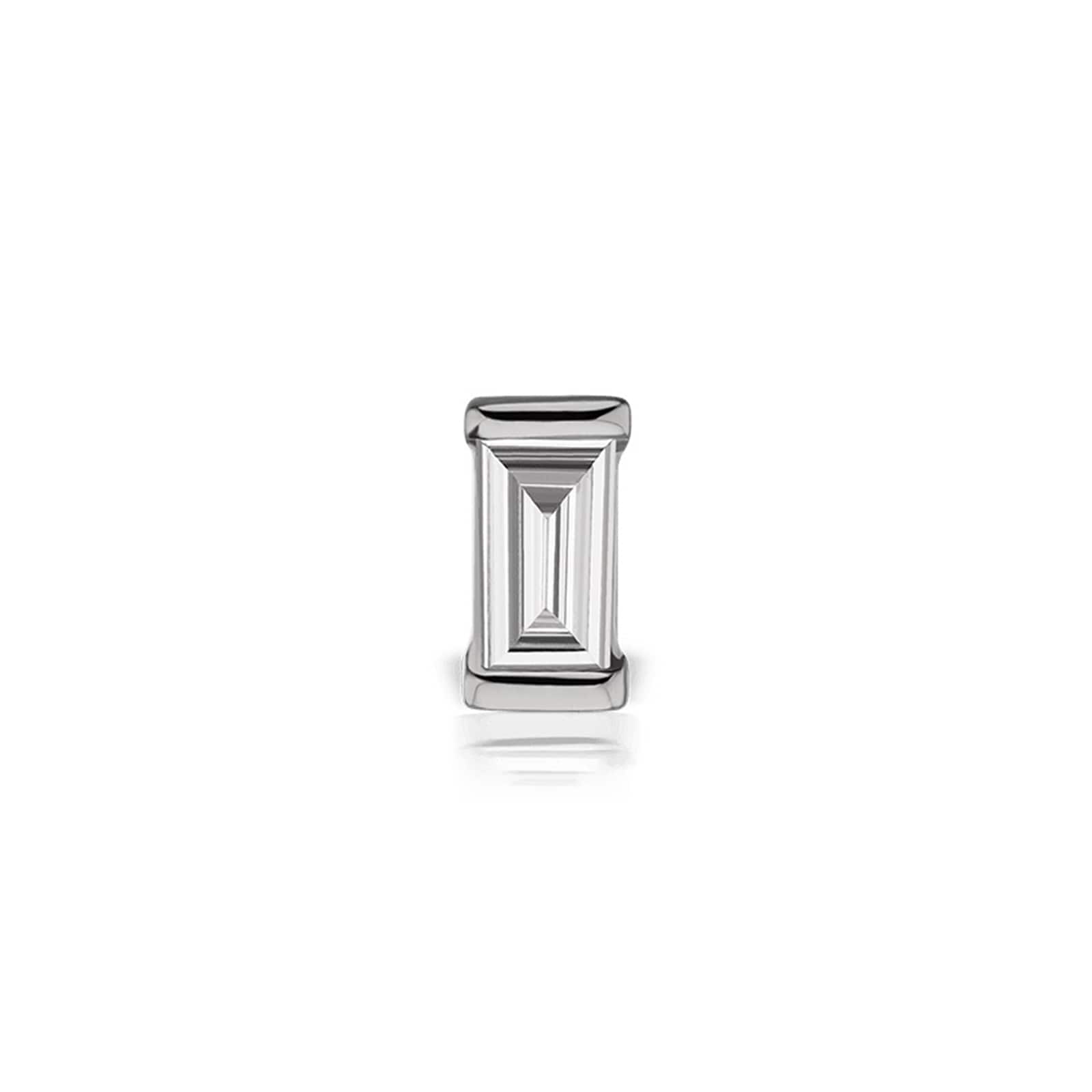 Maria Tash 18ct White Gold Baguette 0.06ct Diamond Single Traditional Stud Earring Maria Tash 18ct White Gold Baguette 0.06ct Diamond Single Traditional Stud Earring