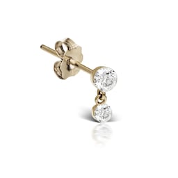 37910103 - 18ct Yellow Gold Invisible Set 0.05ct Diamond Single Traditional Stud Earring