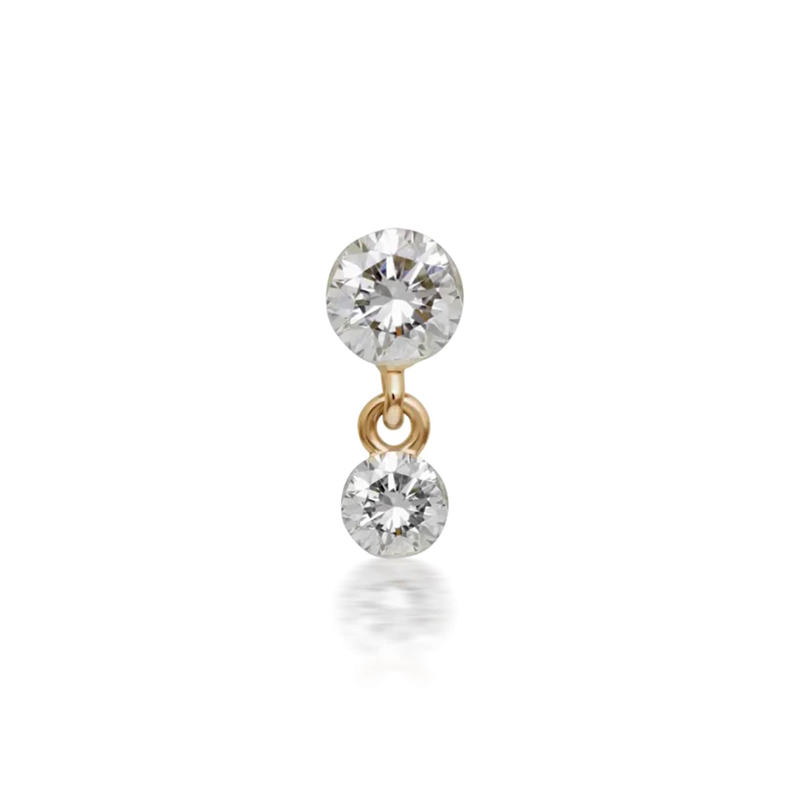 Maria Tash 18ct Yellow Gold Invisible Set 0.05ct Diamond Single Traditional Stud Earring Maria Tash 18ct Yellow Gold Invisible Set 0.05ct Diamond Single Traditional Stud Earring