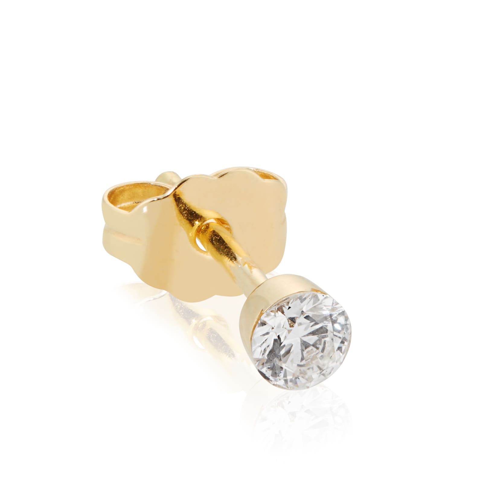 Maria Tash 18ct Yellow Gold Invisible Set 0.10ct Diamond Single Traditional Stud Earring Maria Tash 18ct Yellow Gold Invisible Set 0.10ct Diamond Single Traditional Stud Earring