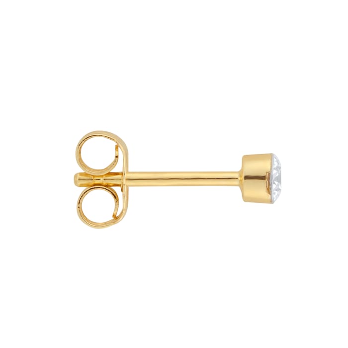 Maria Tash 18ct Yellow Gold Invisible Set 0.10ct Diamond Single Traditional Stud Earring