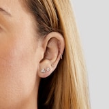 Maria Tash 18ct Rose Gold 0.10ct Diamond Trinity Single Traditional Stud Earring